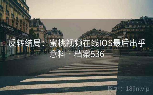 反转结局：蜜桃视频在线IOS最后出乎意料 · 档案536